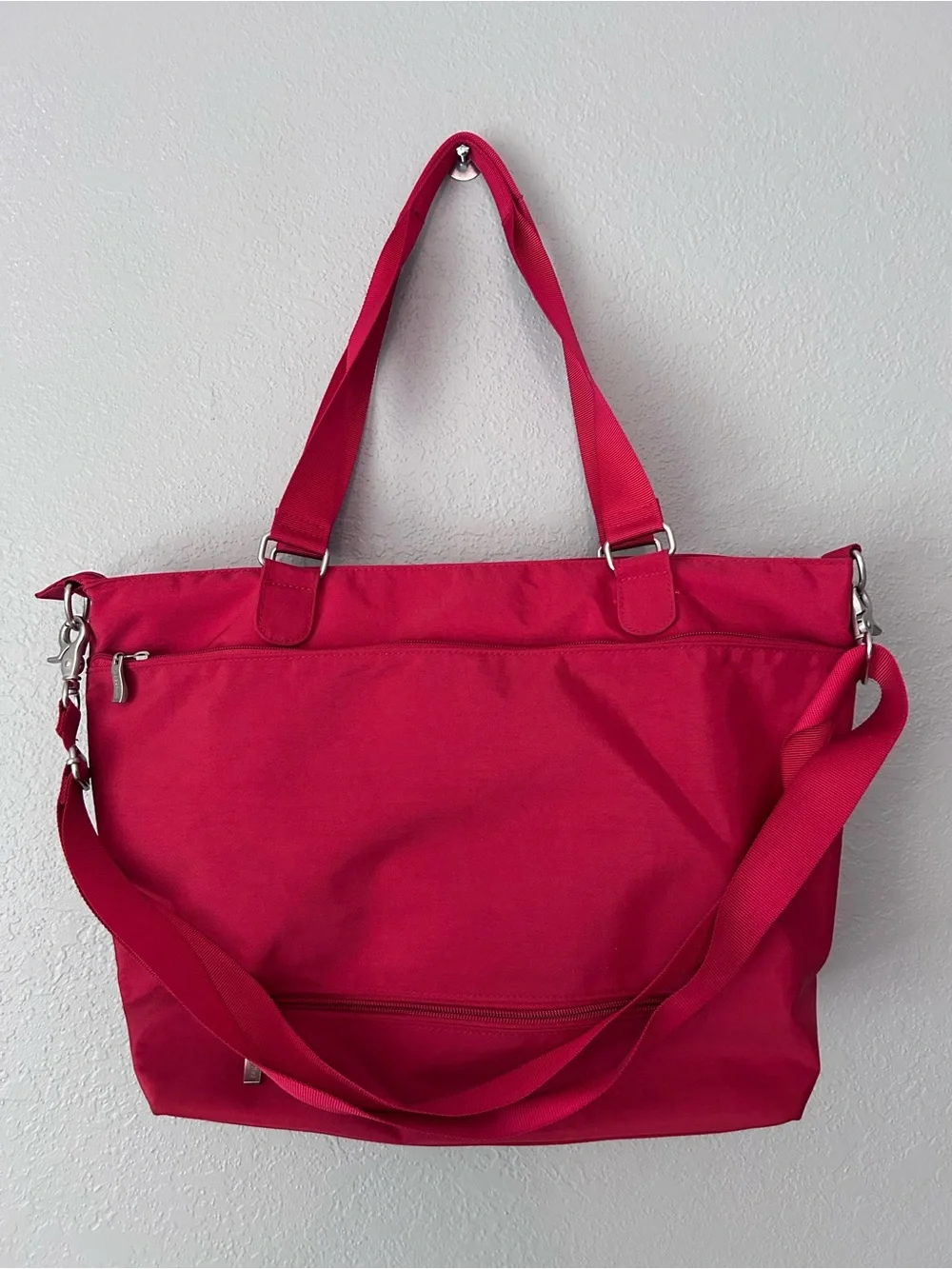 Baggallini Red Laptop Briefcase Travel Bag Shoulder Strap Double Handles